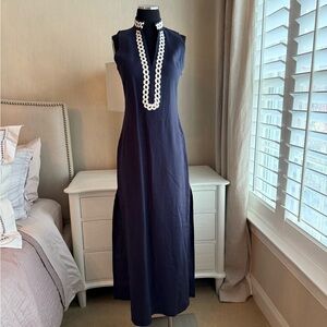 Sail To Sable Navy Blue Caftan Dress. Sz.00